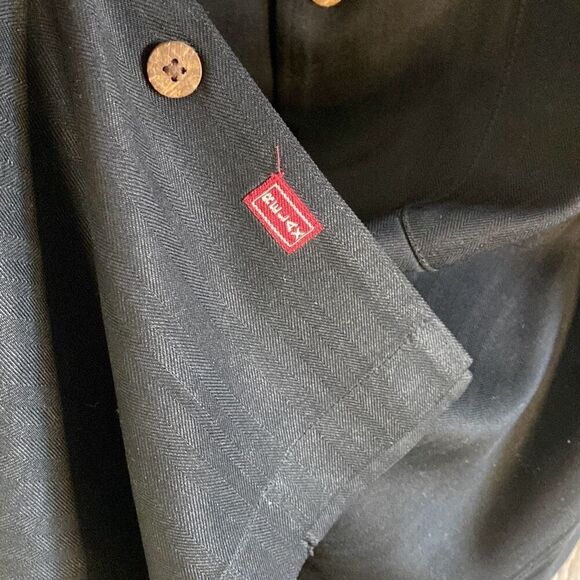 Tommy Bahama Silk Black Button Down Camp Hawaiian Shirt Size L D - Picture 6 of 9